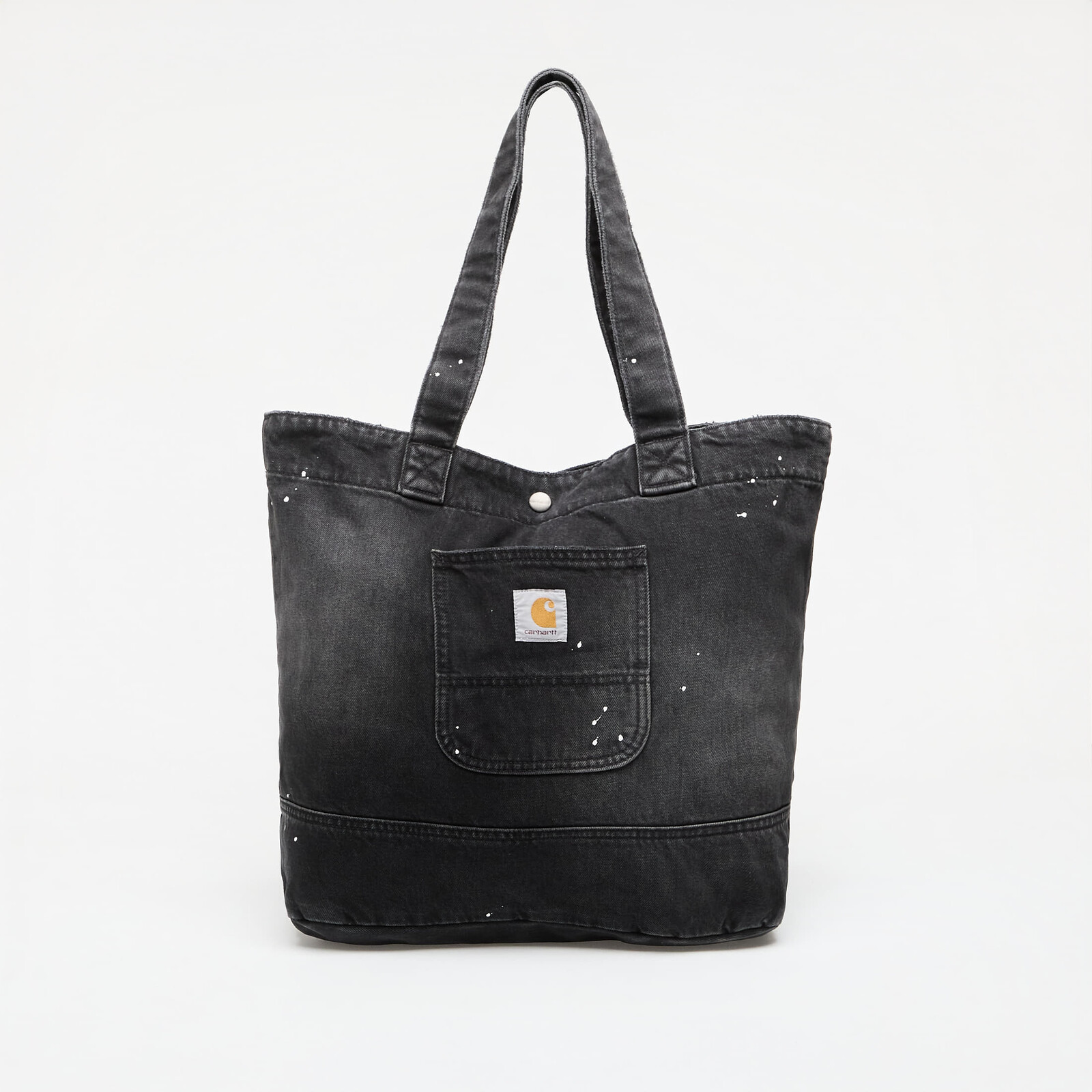 Taška Carhartt WIP Denim Tote Black Destroy Wash, Splatter Universal