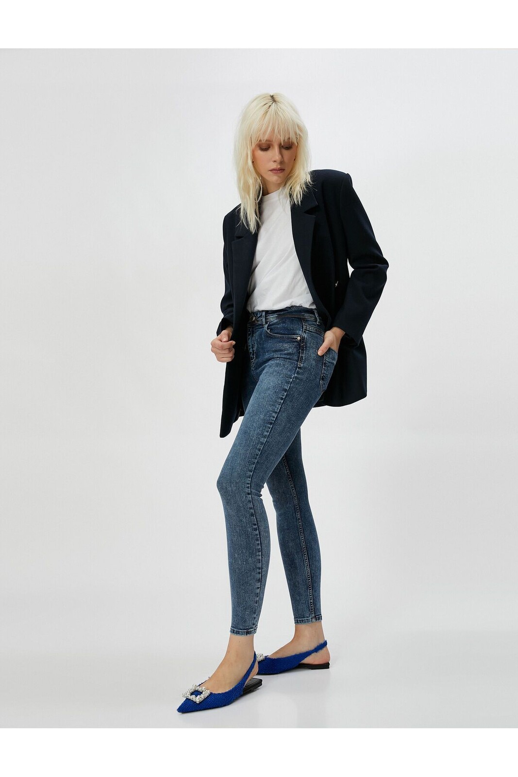Koton Džínsy s vysokým pásom Úzke nohy - Carmen Jeans