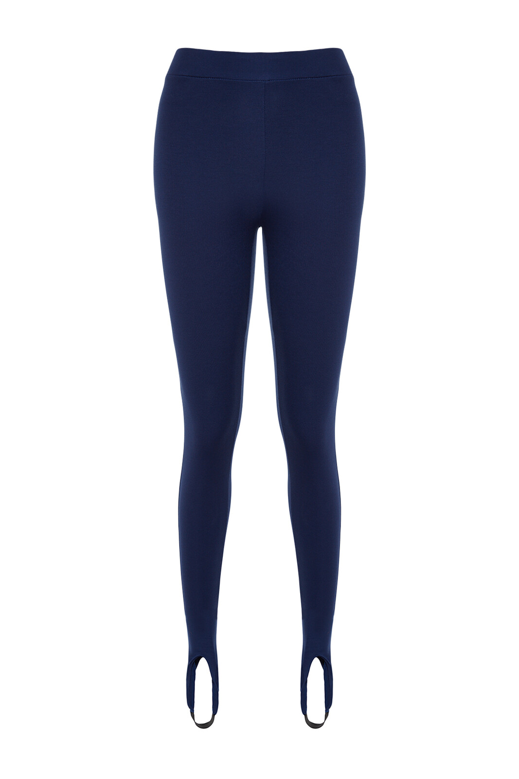 Pletené legíny Trendyol Navy Blue s vysokým pásom Fuzo Interlock