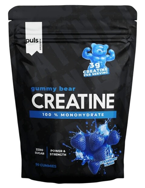 Puls nutrition creatine gummy bear 90 želé bonbónů - modrá jahoda