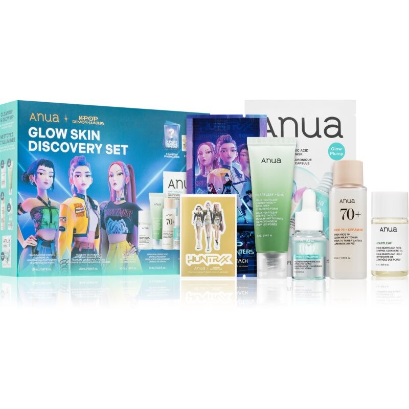 Anua K-Pop Demon Hunters Glow Skin Discovery Set darčeková sada pre rozjasnenie pleti
