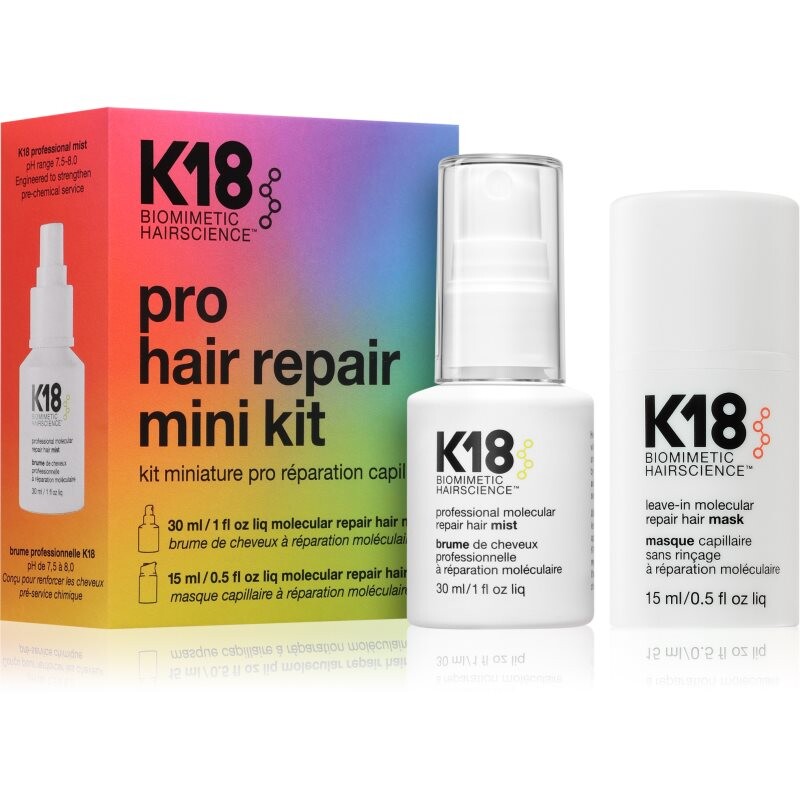 K18 Molecular Repair Mini Kit darčeková sada pre poškodené vlasy 2 ks