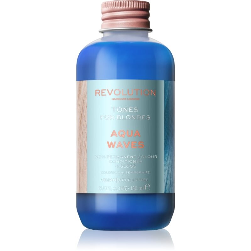 Revolution Haircare Tones For Blondes tónovací balzam pre blond vlasy odtieň Aqua Waves 150 ml