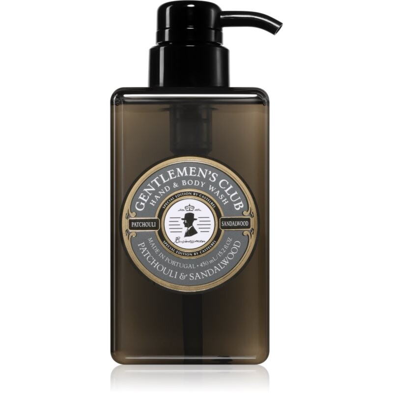Castelbel Gentlemen's Club Patchouli & Sandalwood luxusné tekuté mydlo na ruky a telo 450 ml