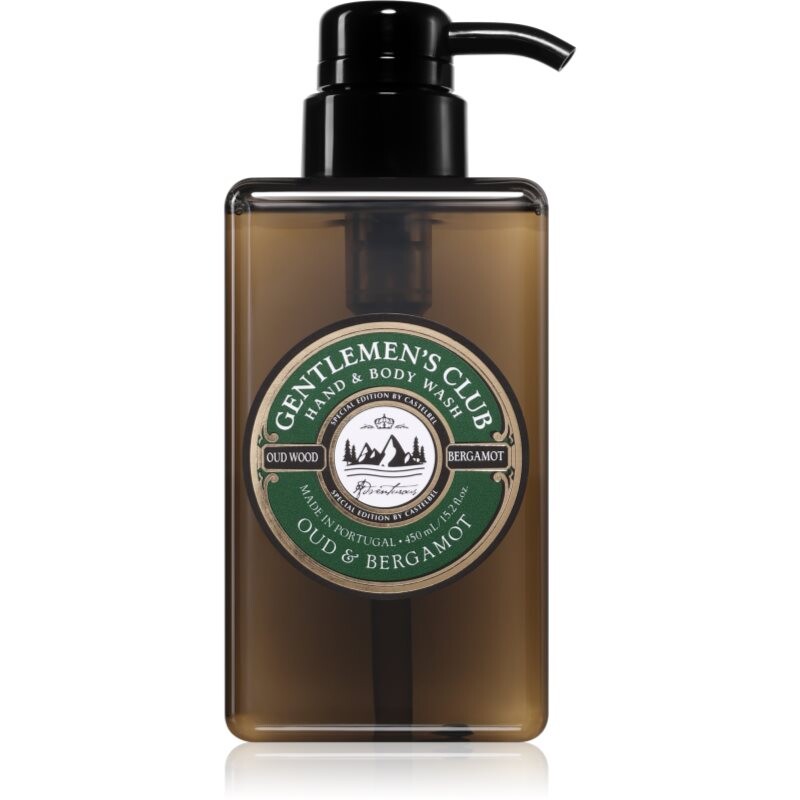 Castelbel Gentlemen's Club Oud & Bergamot luxusné tekuté mydlo na ruky a telo 450 ml