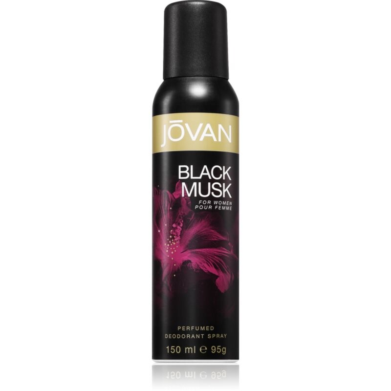 Jovan Black Musk deodorant s parfumáciou pre ženy 150 ml