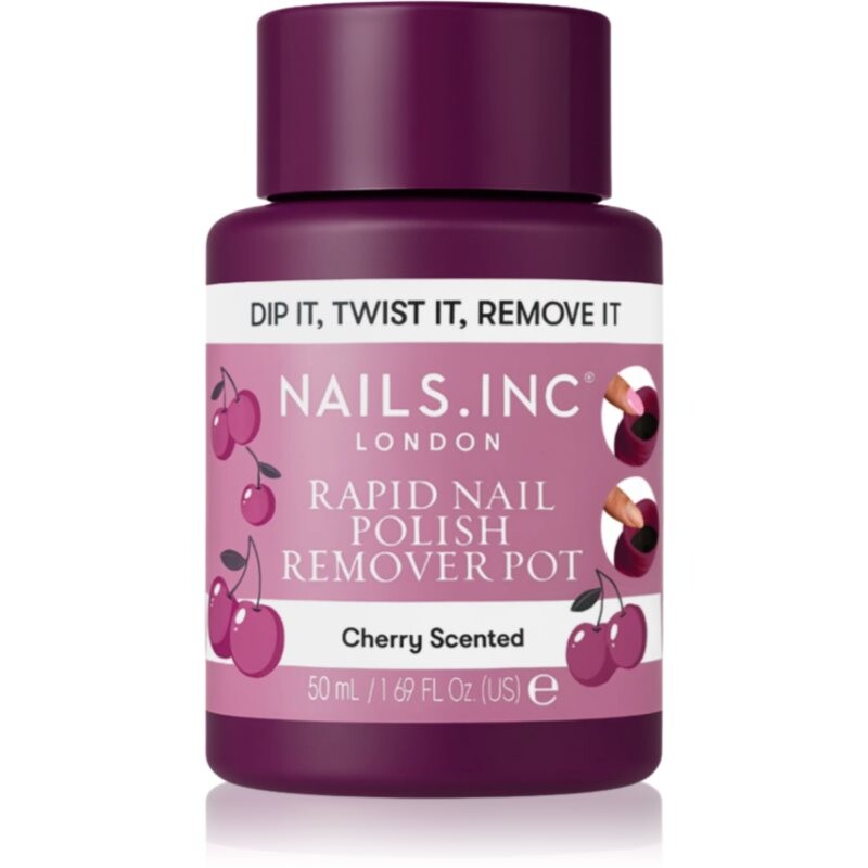 Nails Inc. Rapid Nail Polish Remover Pot Cherry Scented odlakovač na nechty 50 ml