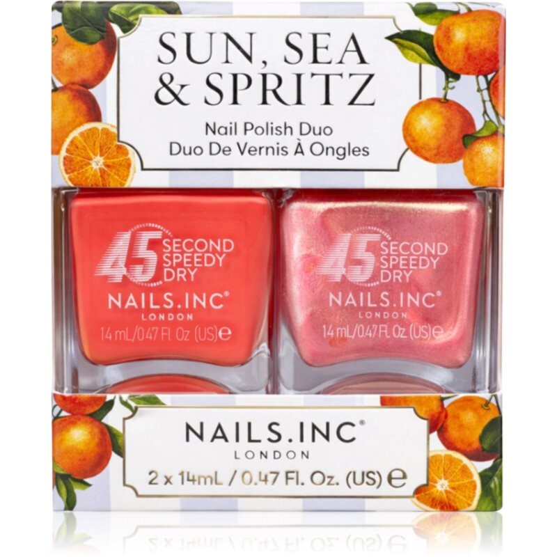 Nails Inc. 45 Second Speedy Gloss lak na nechty DUOBALENIE odtieň 2x14 ml