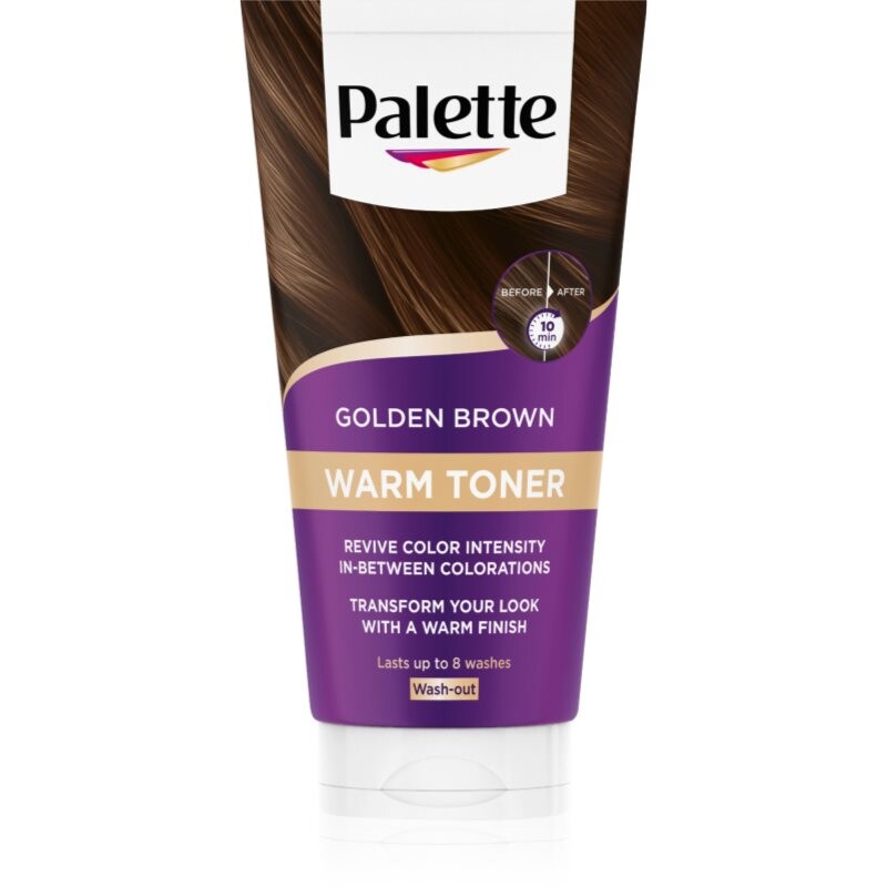 Schwarzkopf Palette Warm Toner maska pre teplé odtiene hnedých vlasov odtieň Golden Brown 150 ml