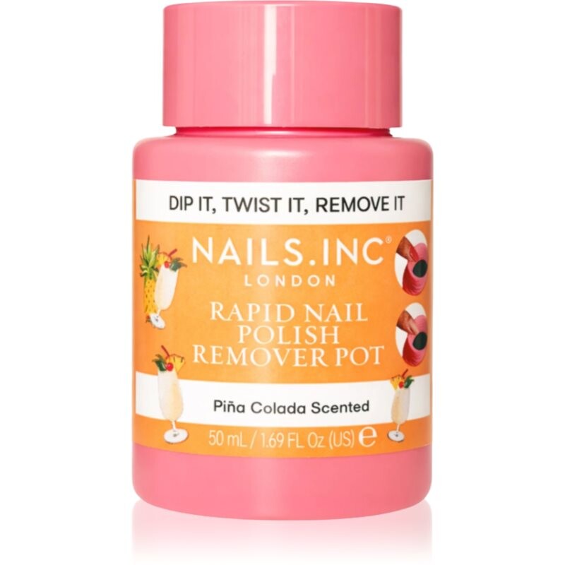 Nails Inc. Rapid Nail Polish Remover Pot Pina Colada Scented odlakovač na nechty 50 ml