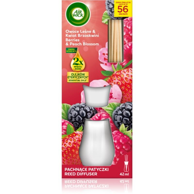 Air Wick Essential Oils Berries & Peach Blossom aróma difuzér 42 ml