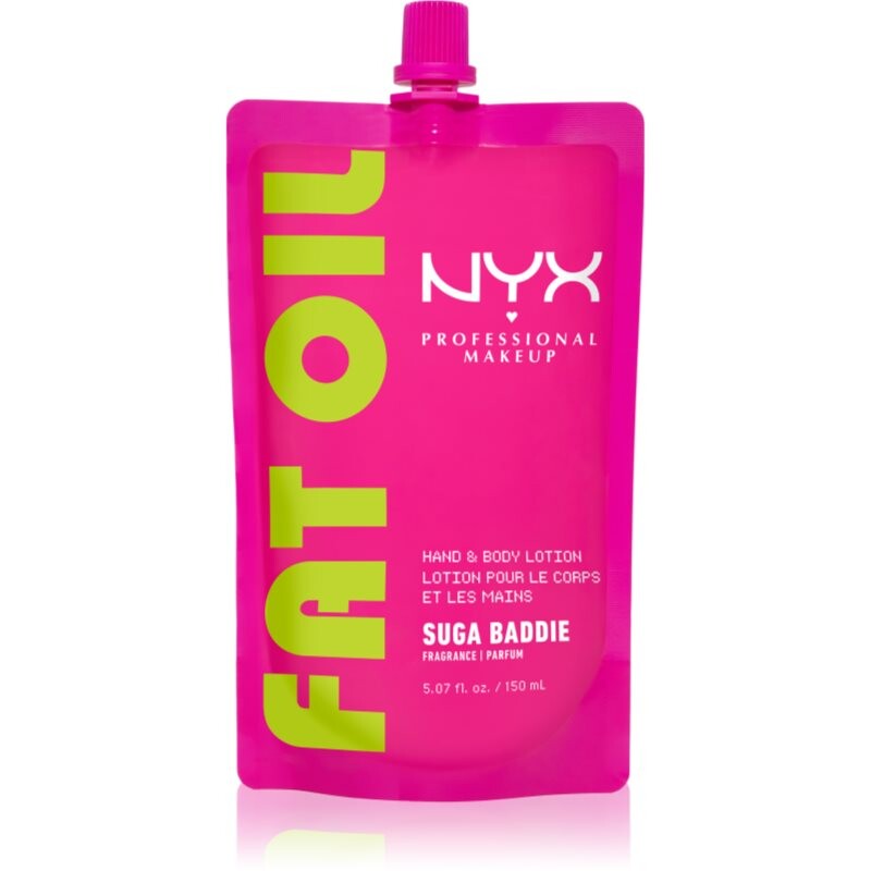 NYX Professional Makeup Fat Oil Body hydratačné mlieko na ruky a telo s vôňou Suga Baddie 150 ml