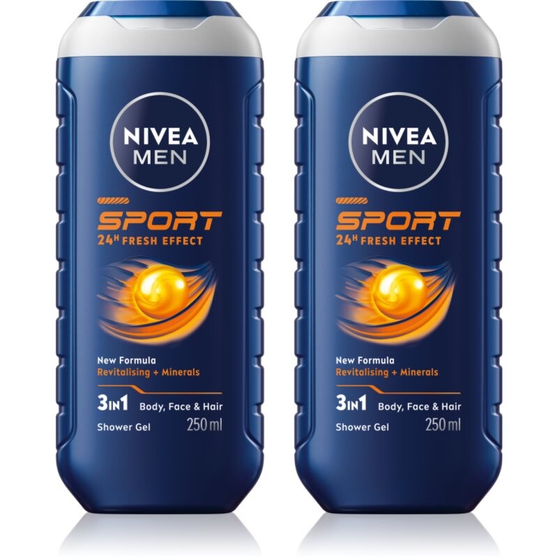 NIVEA MEN Sport sprchový gél pre mužov výhodné balenie
