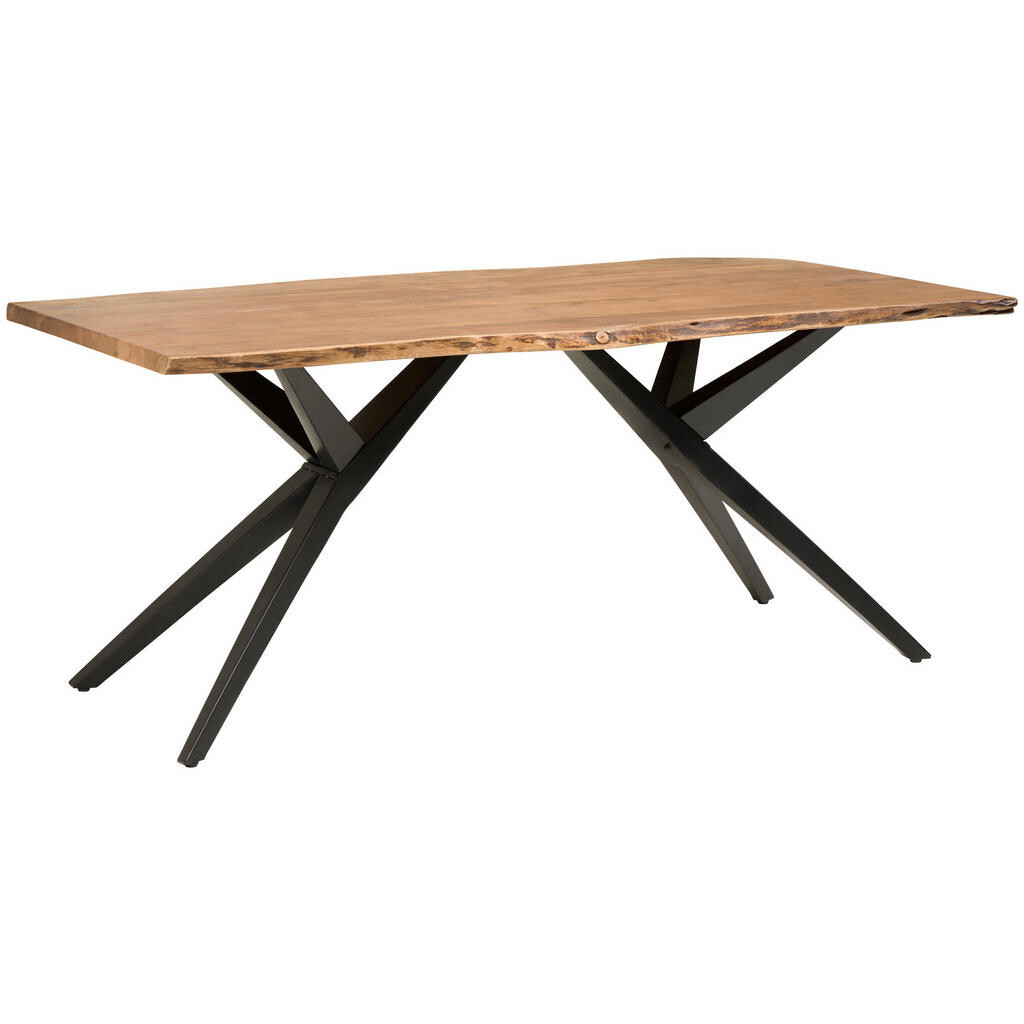 P & B JEDÁLENSKÝ STÔL, akácia, čierna, farba vlašského orecha, 200/100/76 cm