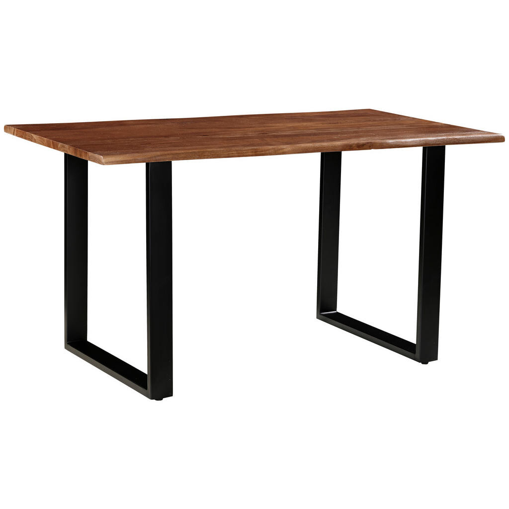 P & B JEDÁLENSKÝ STÔL, akácia, čierna, farba vlašského orecha, 140/80/76 cm