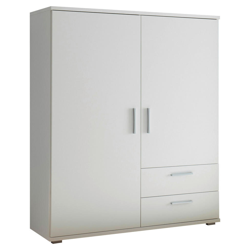 Carryhome VYSOKÁ KOMODA, biela, 120/140/38 cm