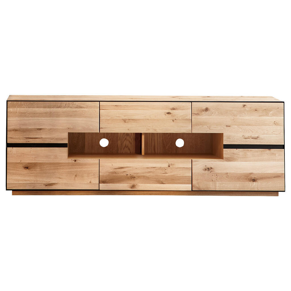 Linea Natura SKRINKA POD TV, divoký dub, antracitová, 181/62/47 cm