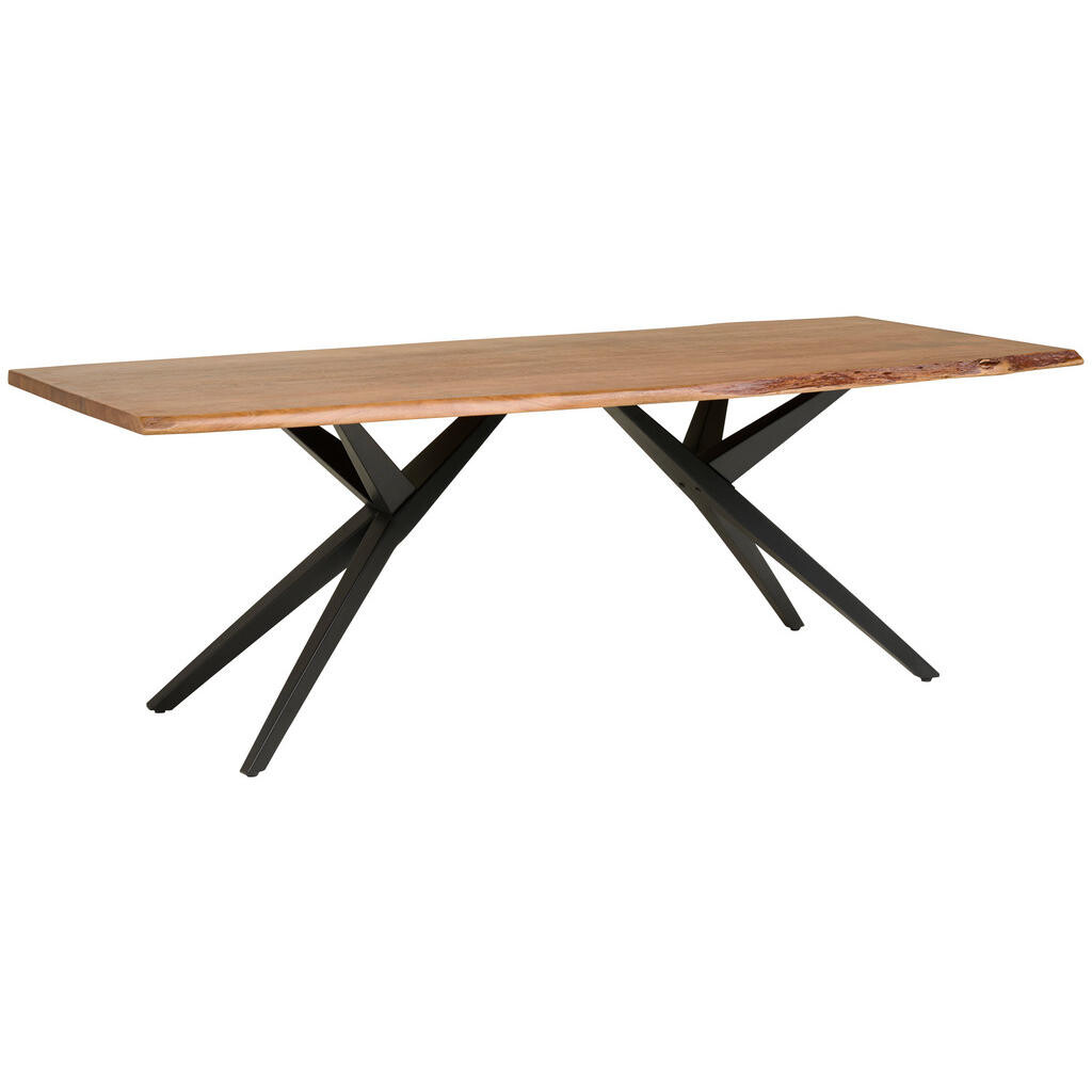 P & B JEDÁLENSKÝ STÔL, akácia, čierna, farba vlašského orecha, 220/100/76 cm