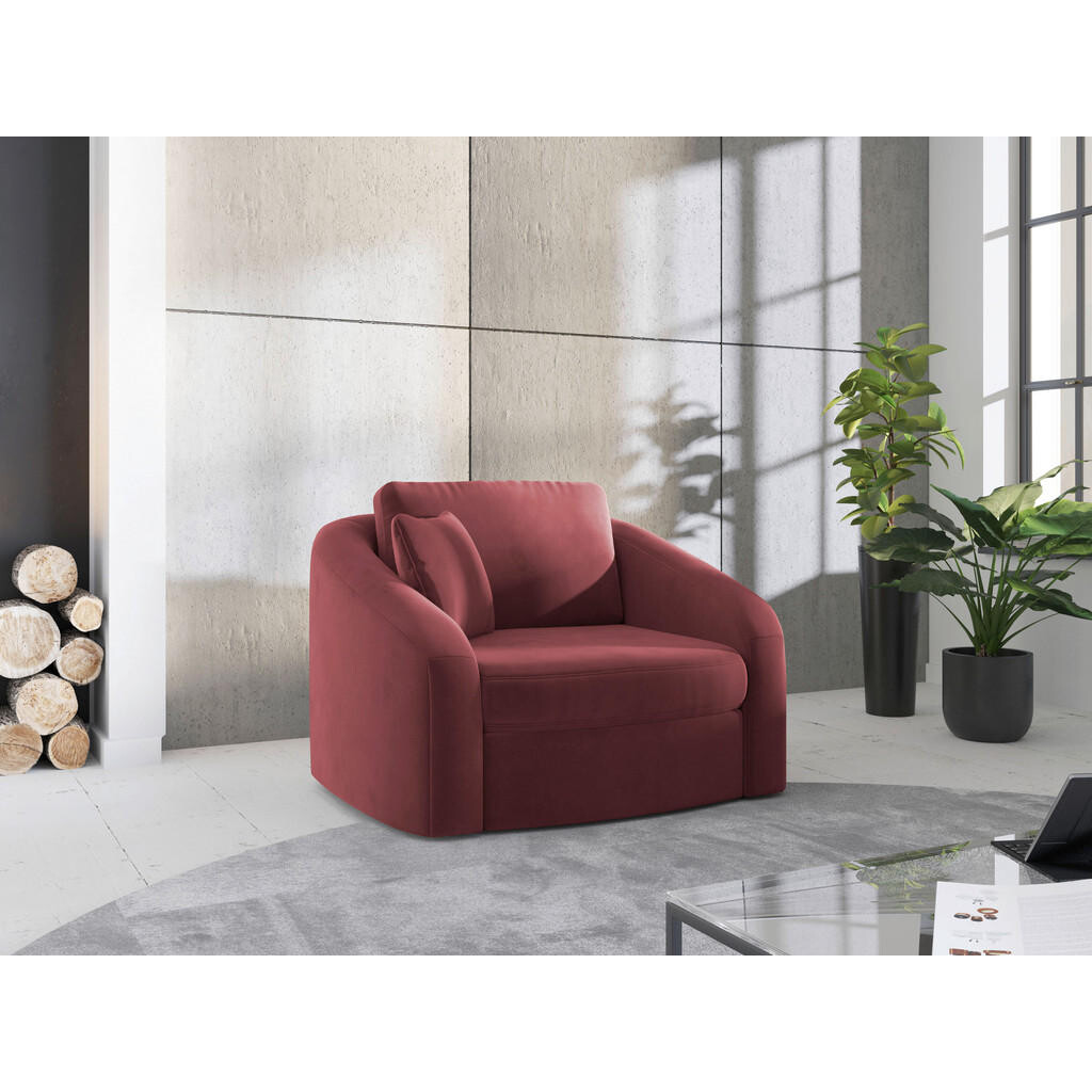 Sit & More KRESLO, textil, baklažánová