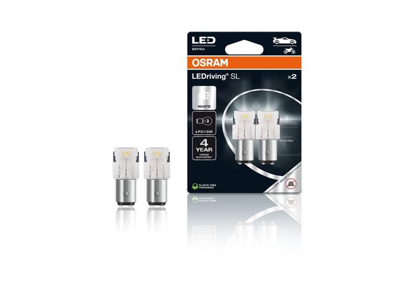 Autožiarovka LED 12V P21/5W BAY15d OSRAM biela 2ks