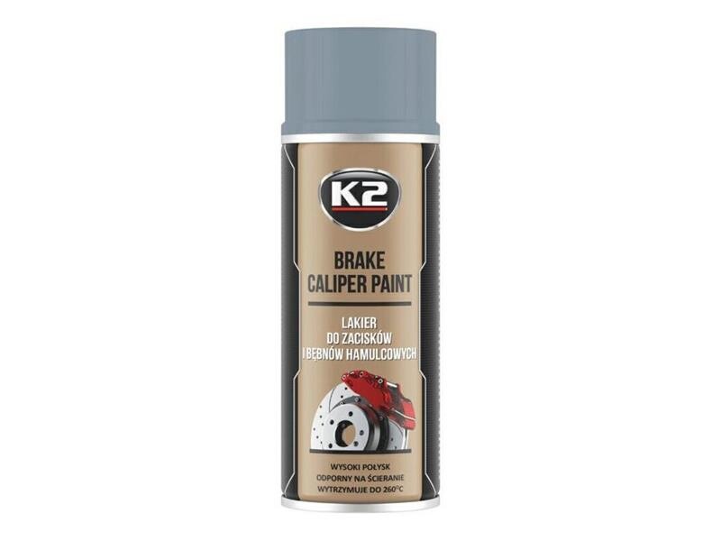 K2 Farba na brzdové strmene 400ml strieborná