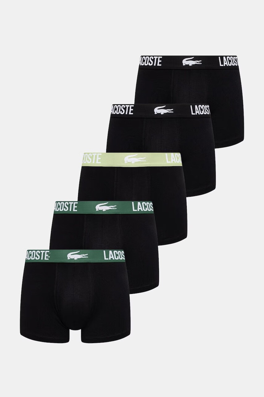 Lacoste priliehavé boxerky pánske bavlnené s elastanom 5-pak