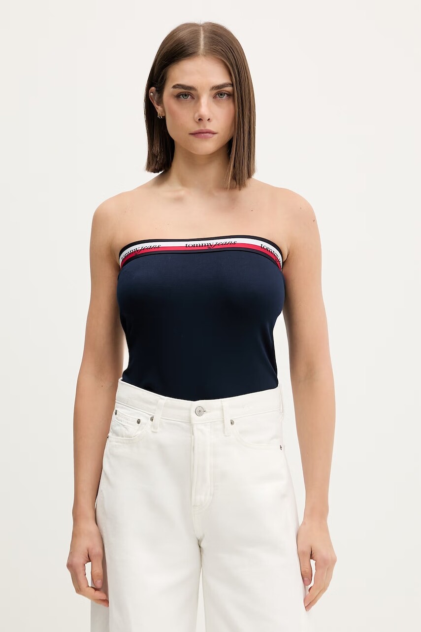 Tommy Jeans top dámsky s viskózou
