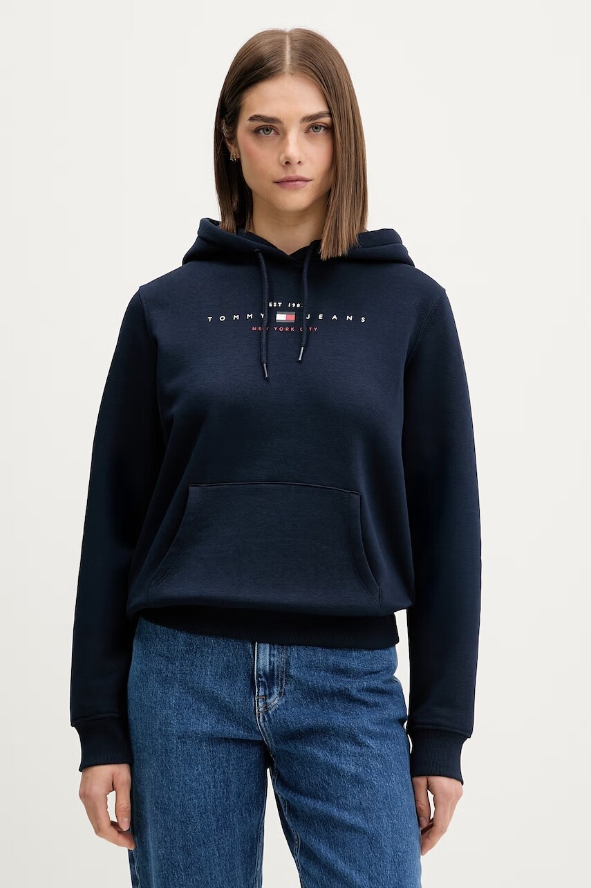Tommy Jeans mikina s kapucňou dámska s bavlnou