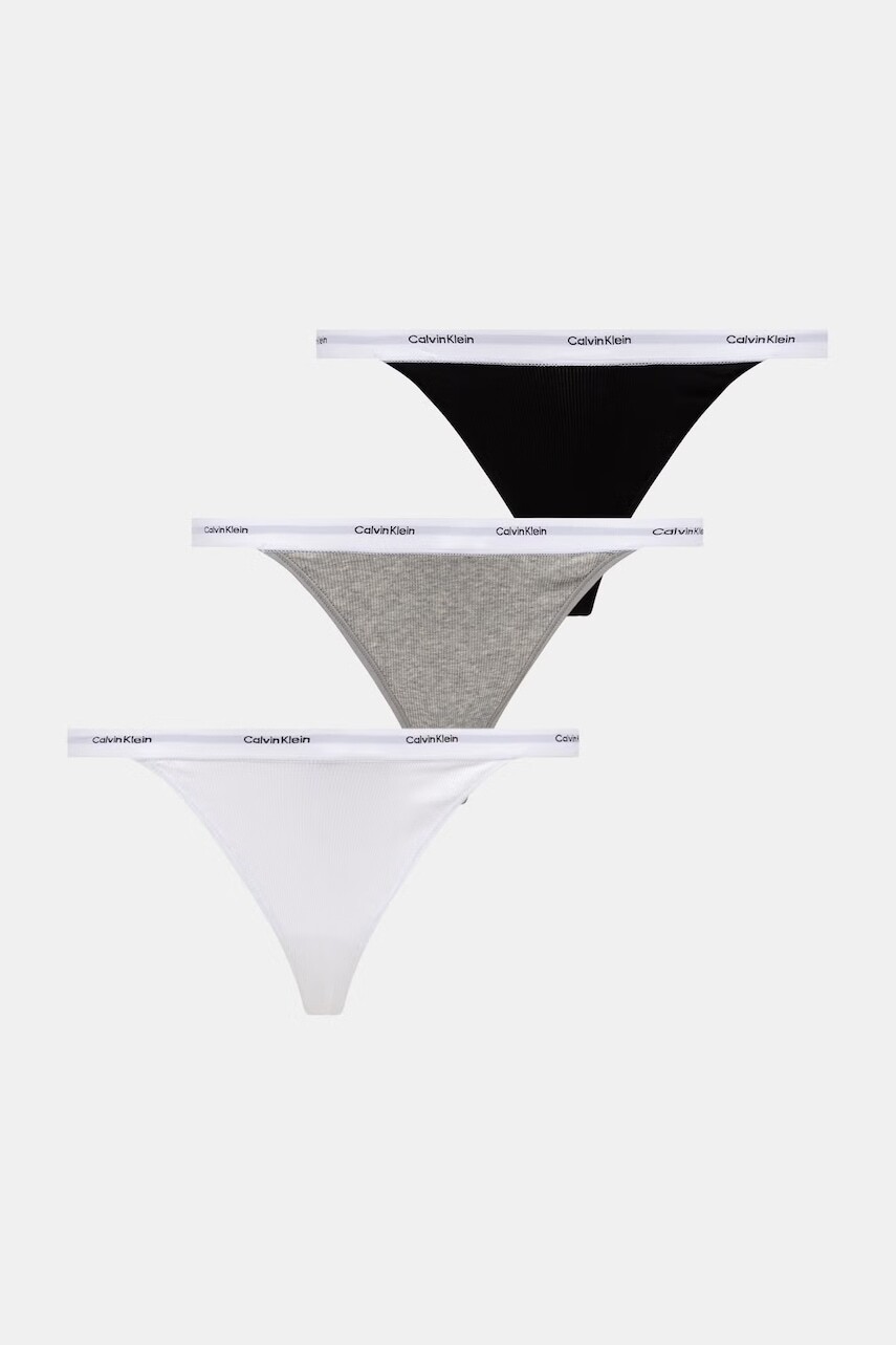 Calvin Klein Underwear tangá dámske bavlnené s elastanom 3-pak