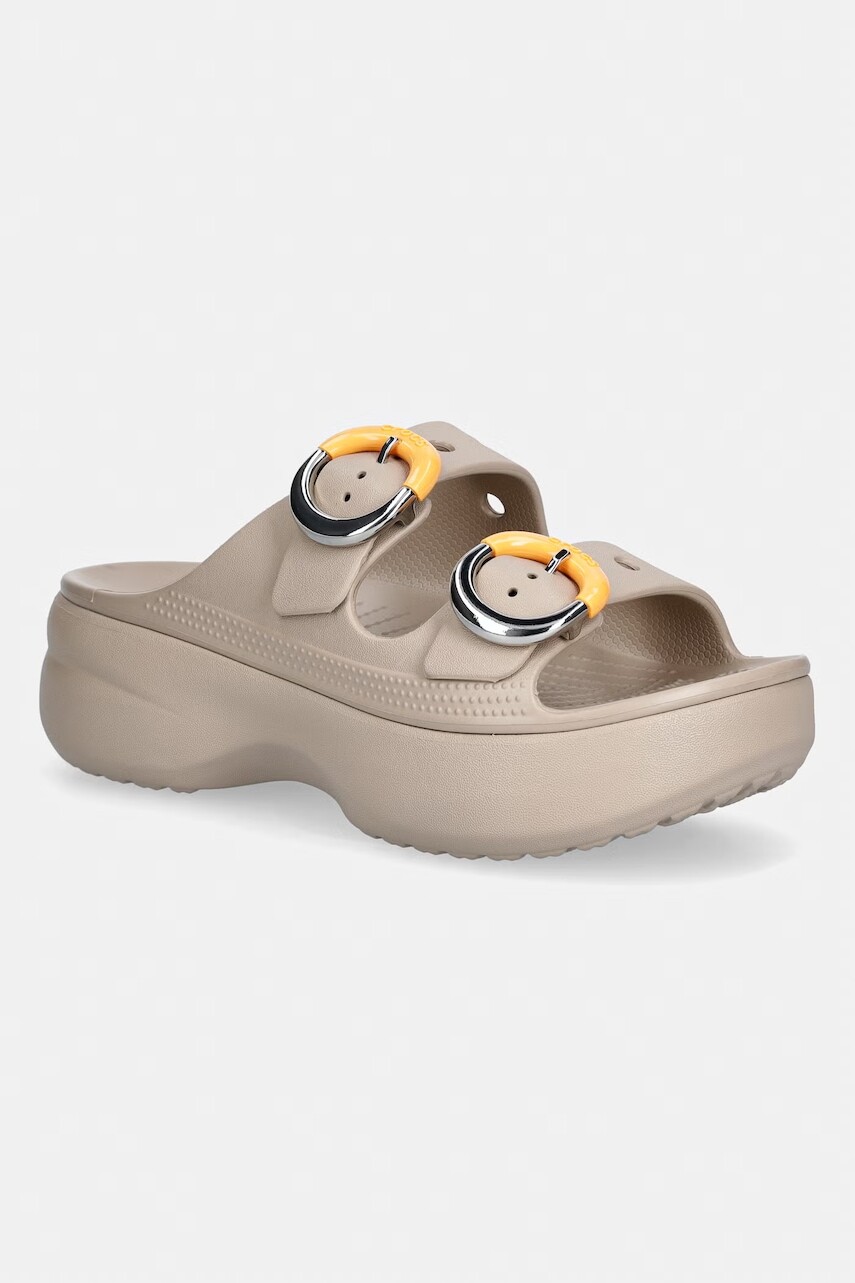 Crocs šľapky na platforme dámske Saturday Platform Dipped Buckle Sandal