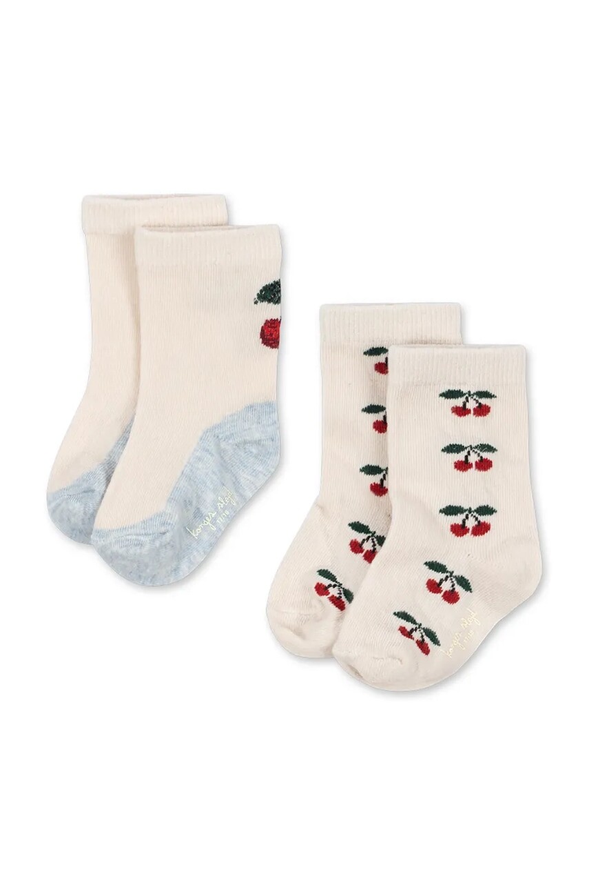 Konges Sløjd ponožky detské 2-pak JACQUARD CHERRY SOCKS