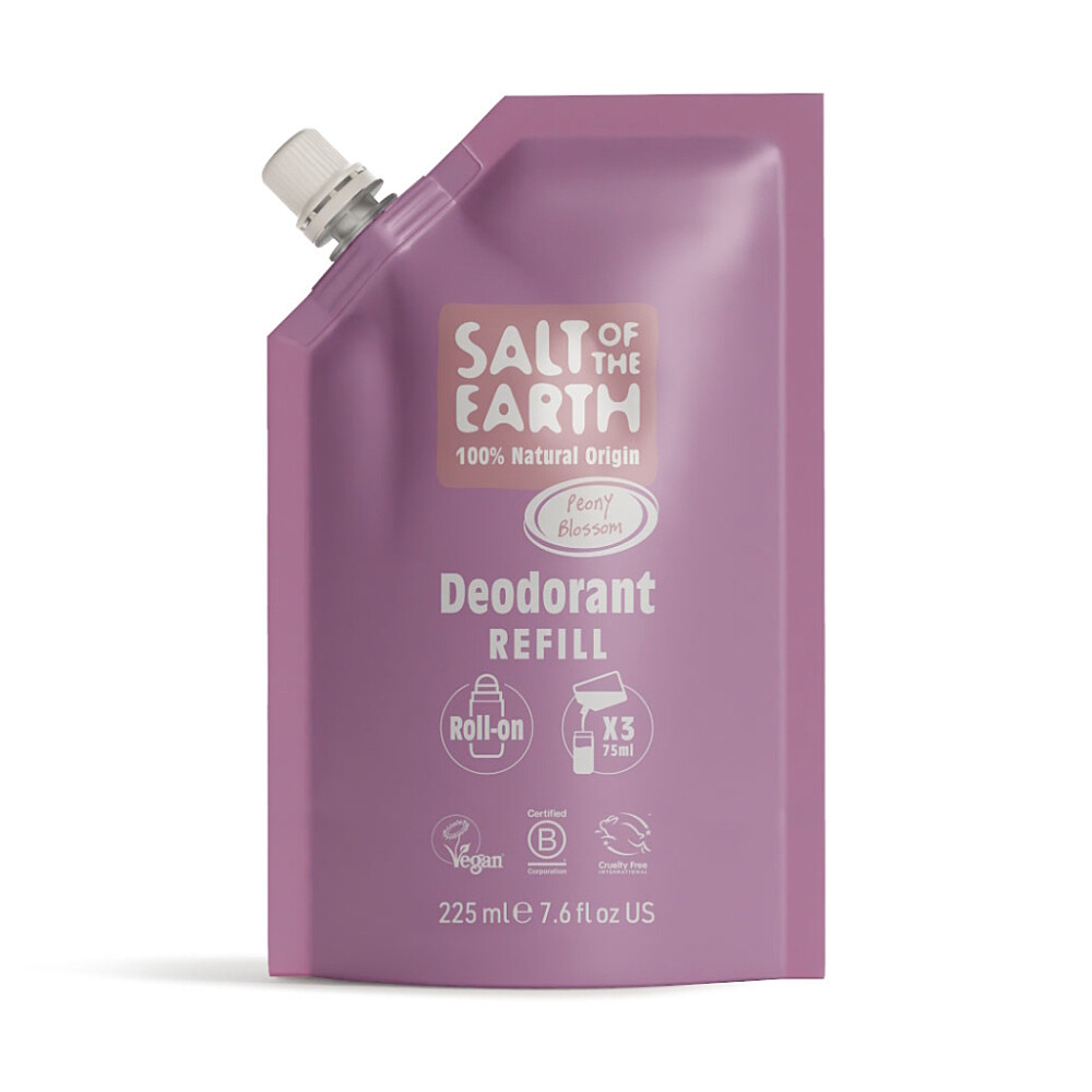 SALT OF THE EARTH Náplň prírodná deo roll-on peóny blossom 225 ml