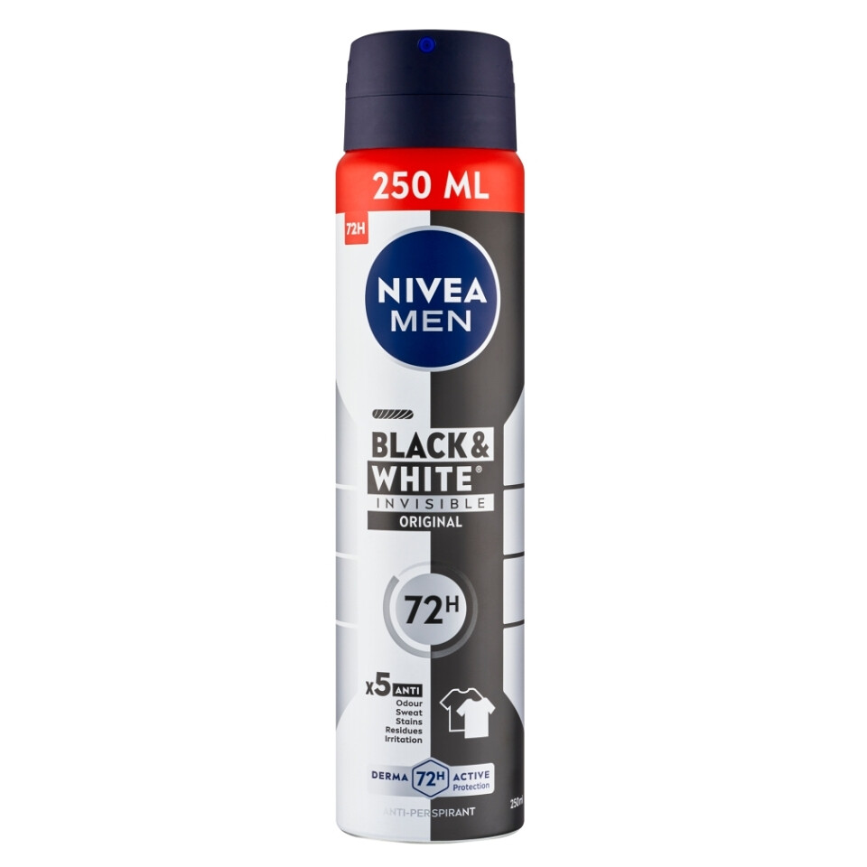 NIVEA Men Sprej AP B&W Invisible Original 250 ml