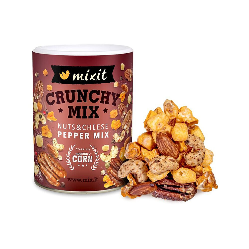 MIXIT Crunchy mix syr, crunchy corn a oriešky s farebným korením 300 g