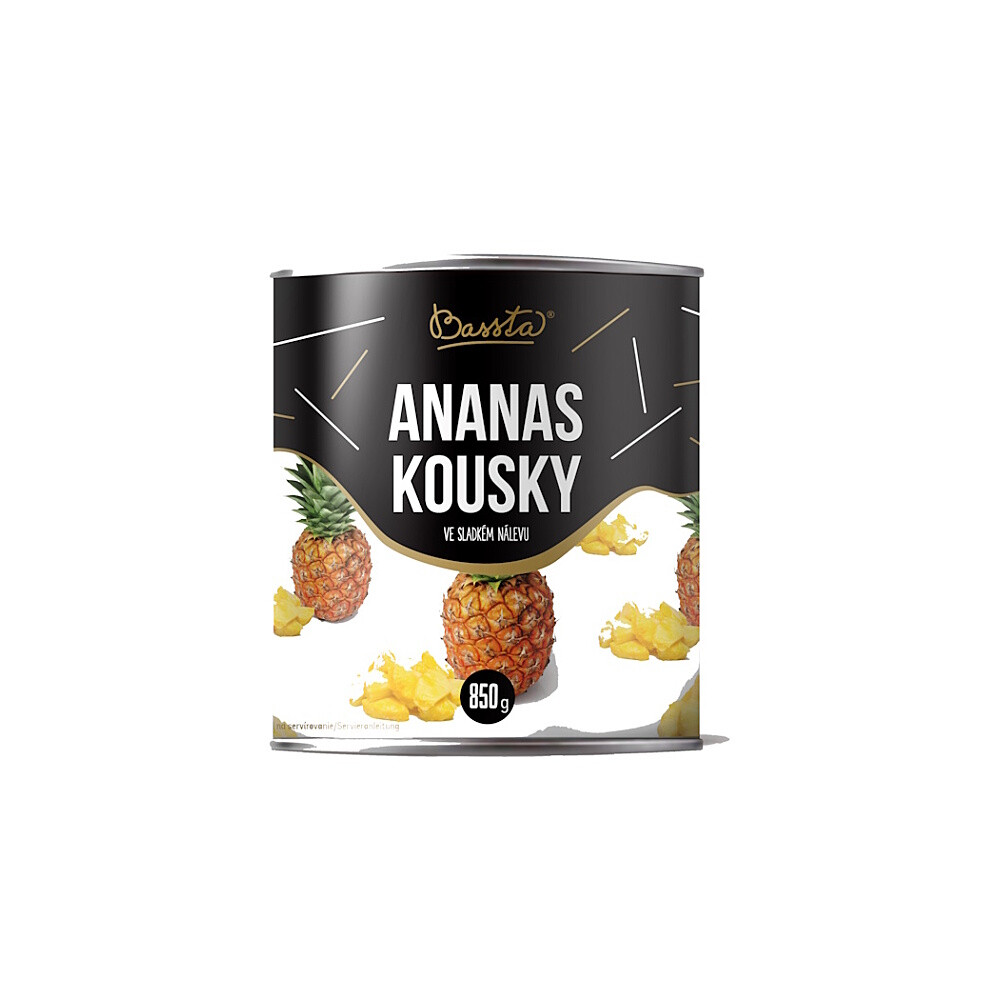 BASSTA Ananás kúsky v sladkom náleve 850 g