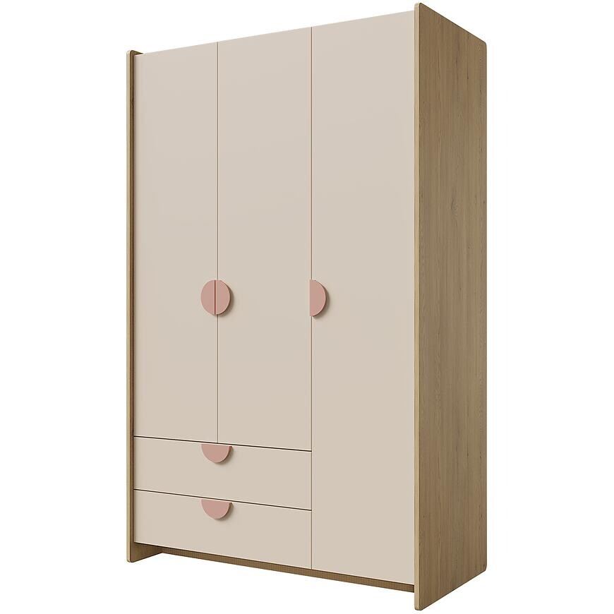 Skriňa Lexi 1 Cremona/Macadamia/Ružová