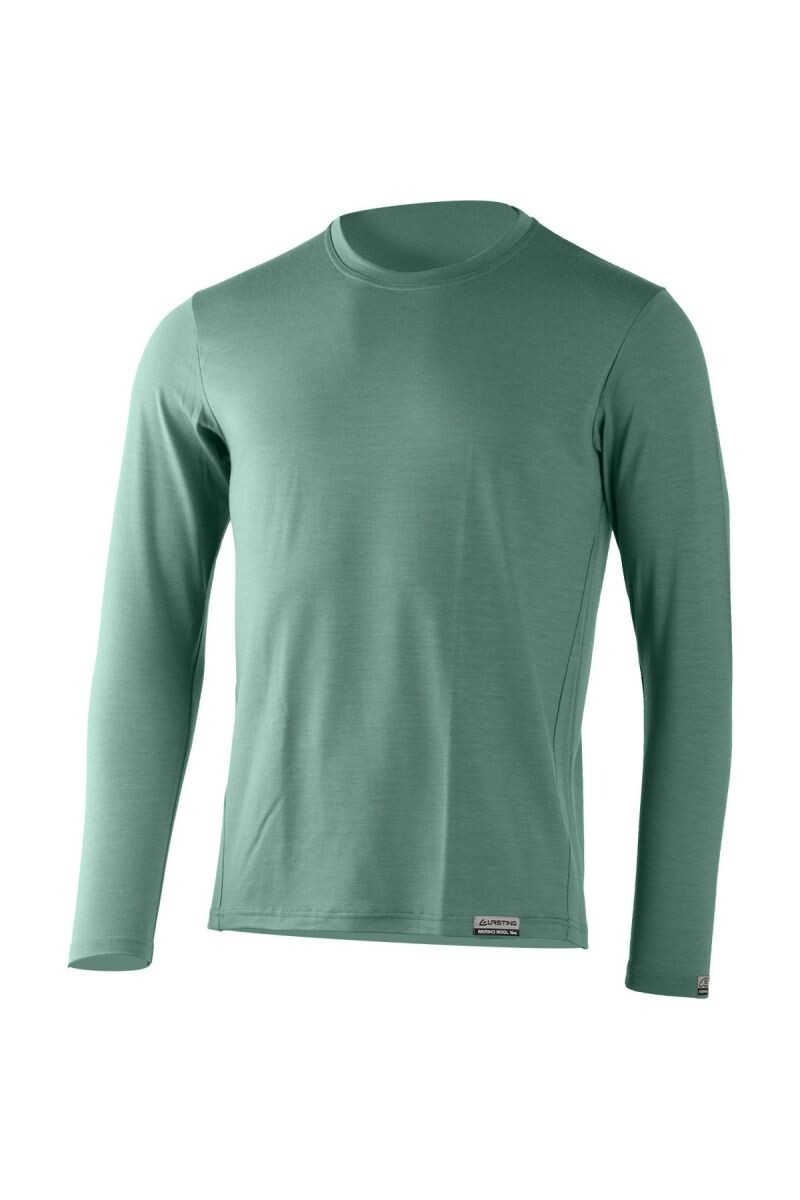 Lasting ALAN 7575 zelené pánske merino tričko Veľkosť: L 8596445028836