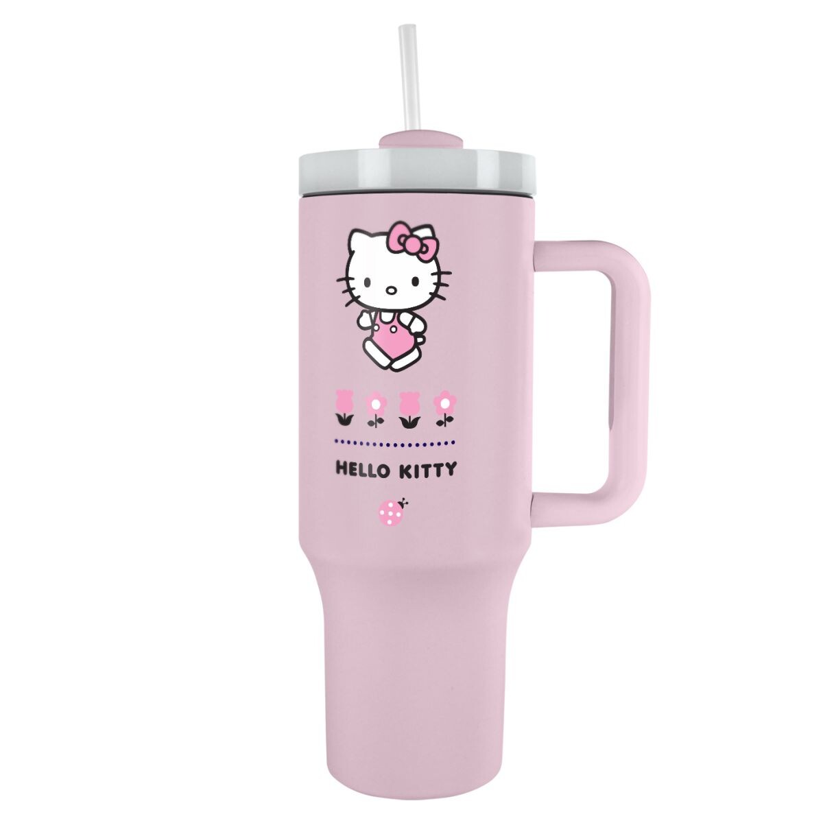 Pyramid International Hello Kitty Cestovný hrnček so slamkou