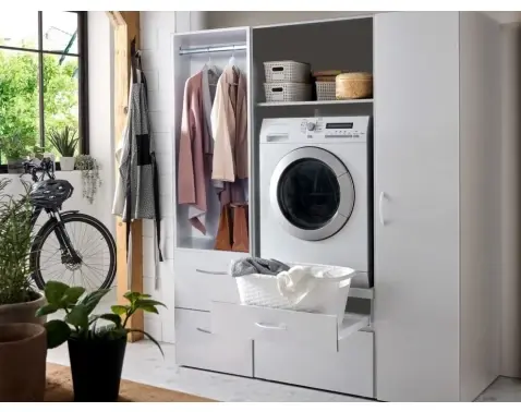 Skriňa na práčku Multiraum, 70 cm, biela%