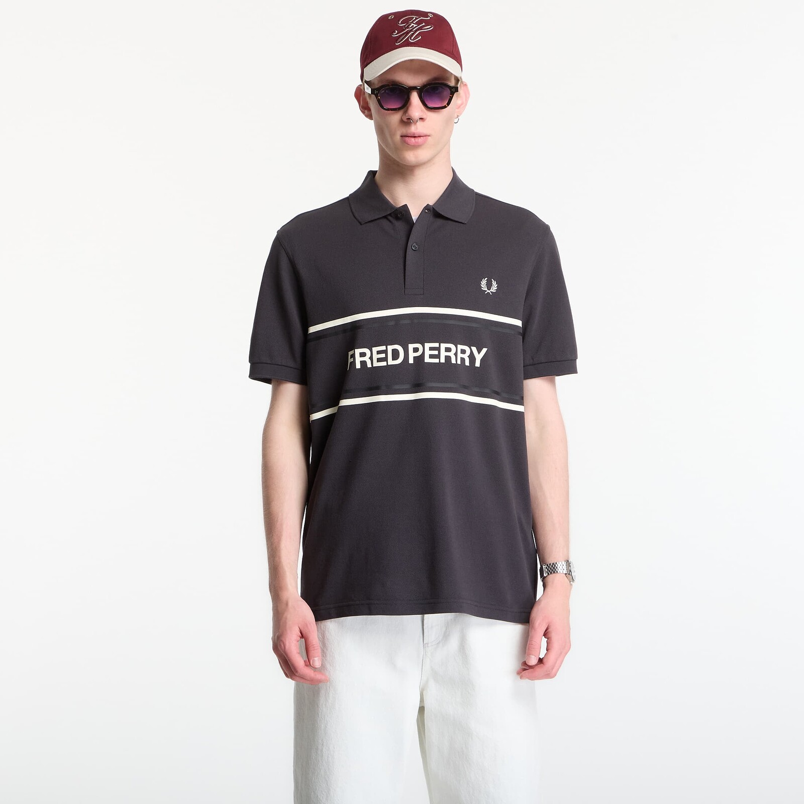 Tričko Fred Perry Fred Perry Graphic Polo Shirt ? XL