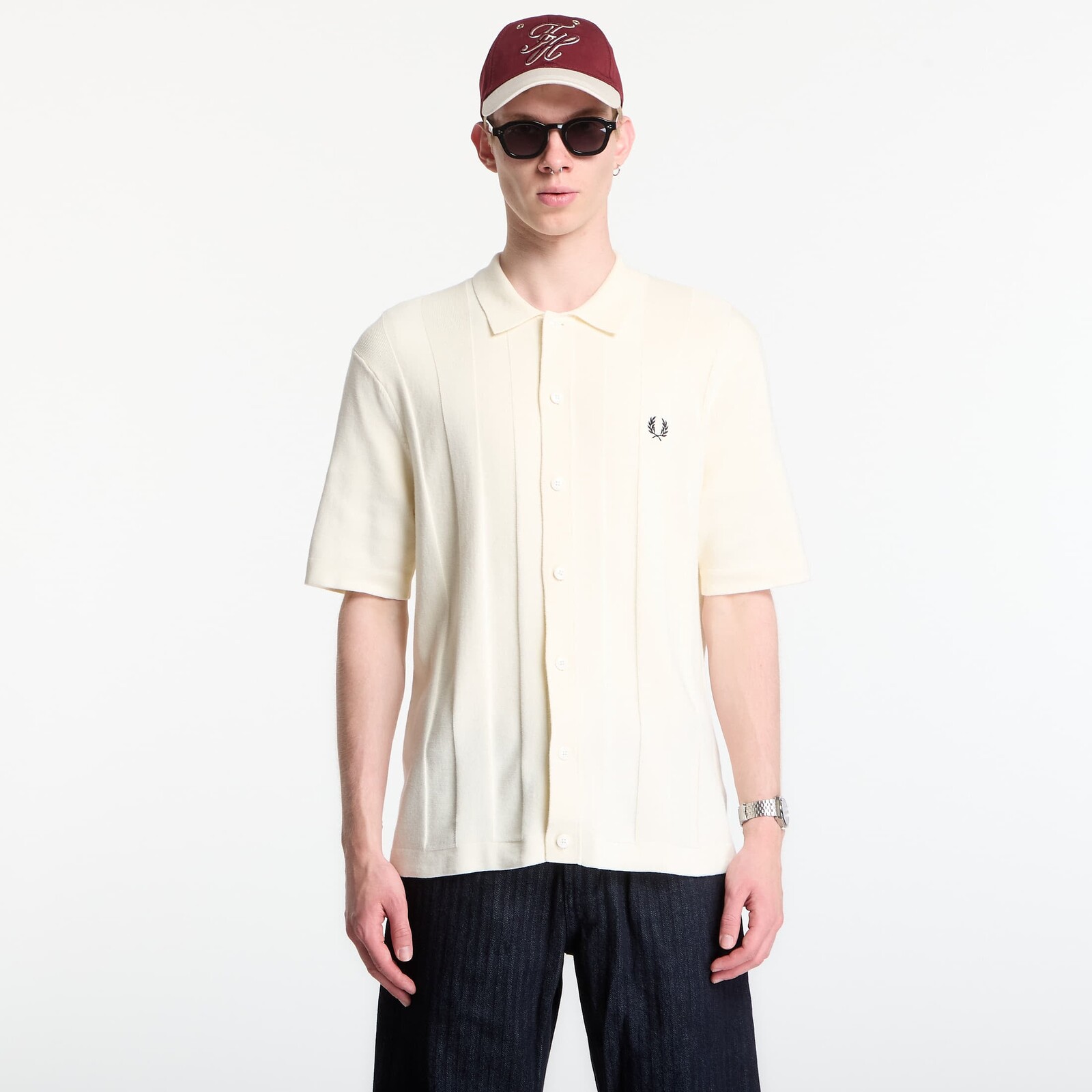 Košeľa Fred Perry Tonal Vertical Stripe Shirt ? M