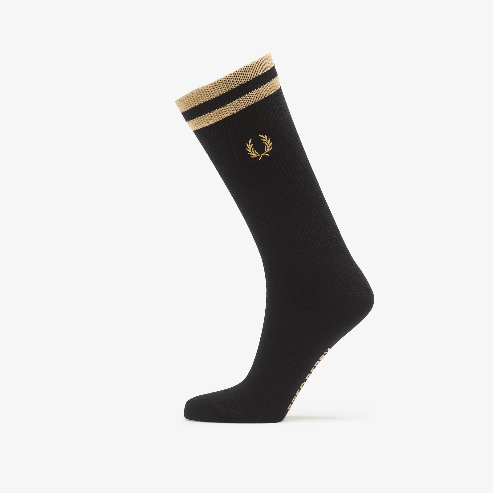 Ponožky Fred Perry Tipped Sports Sock Black/ Champagne 39-42