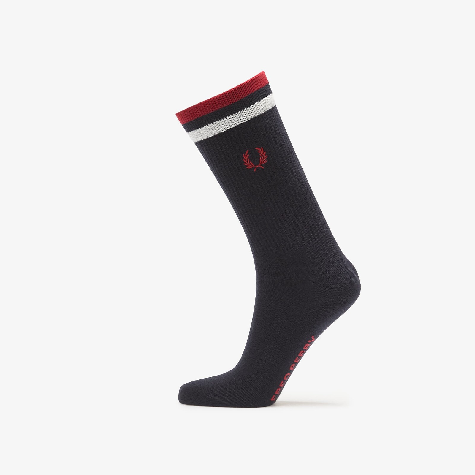 Ponožky Fred Perry Tipped Sports Sock Navy/ Snow White/ Burnt Red 39-42