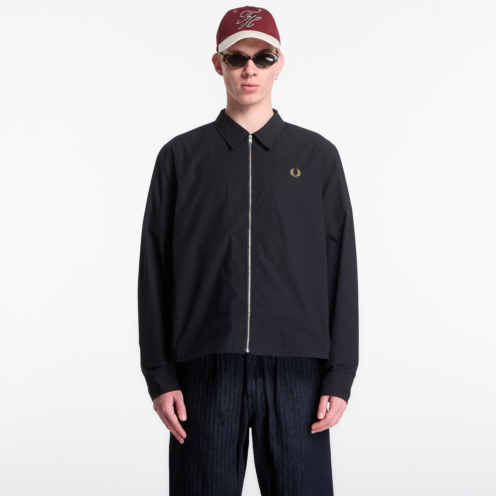 Bunda Fred Perry Poplin Overshirt Black XL