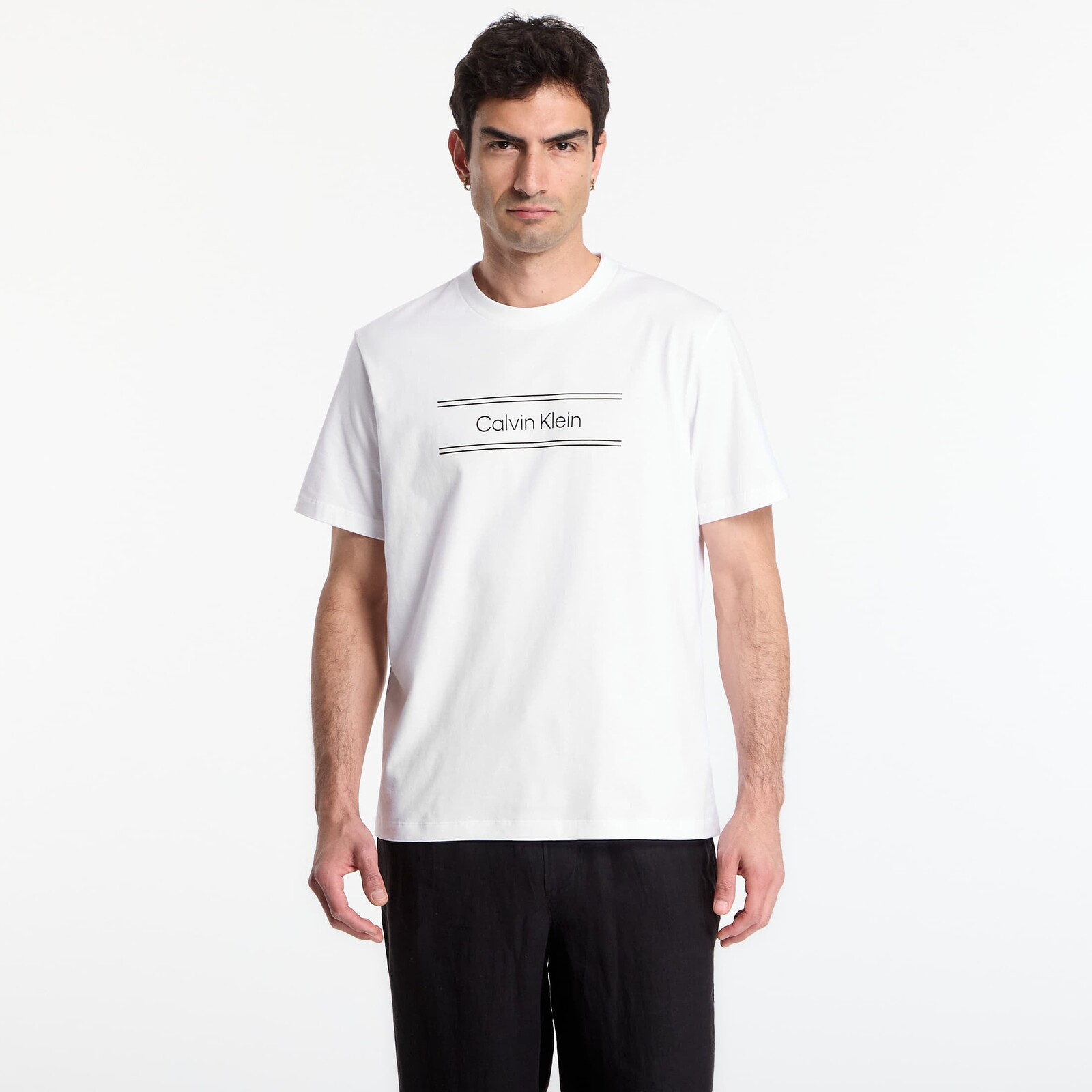 Tričko Calvin Klein Ss 20S Eu Spw Standard Graphic Tee Bright White M