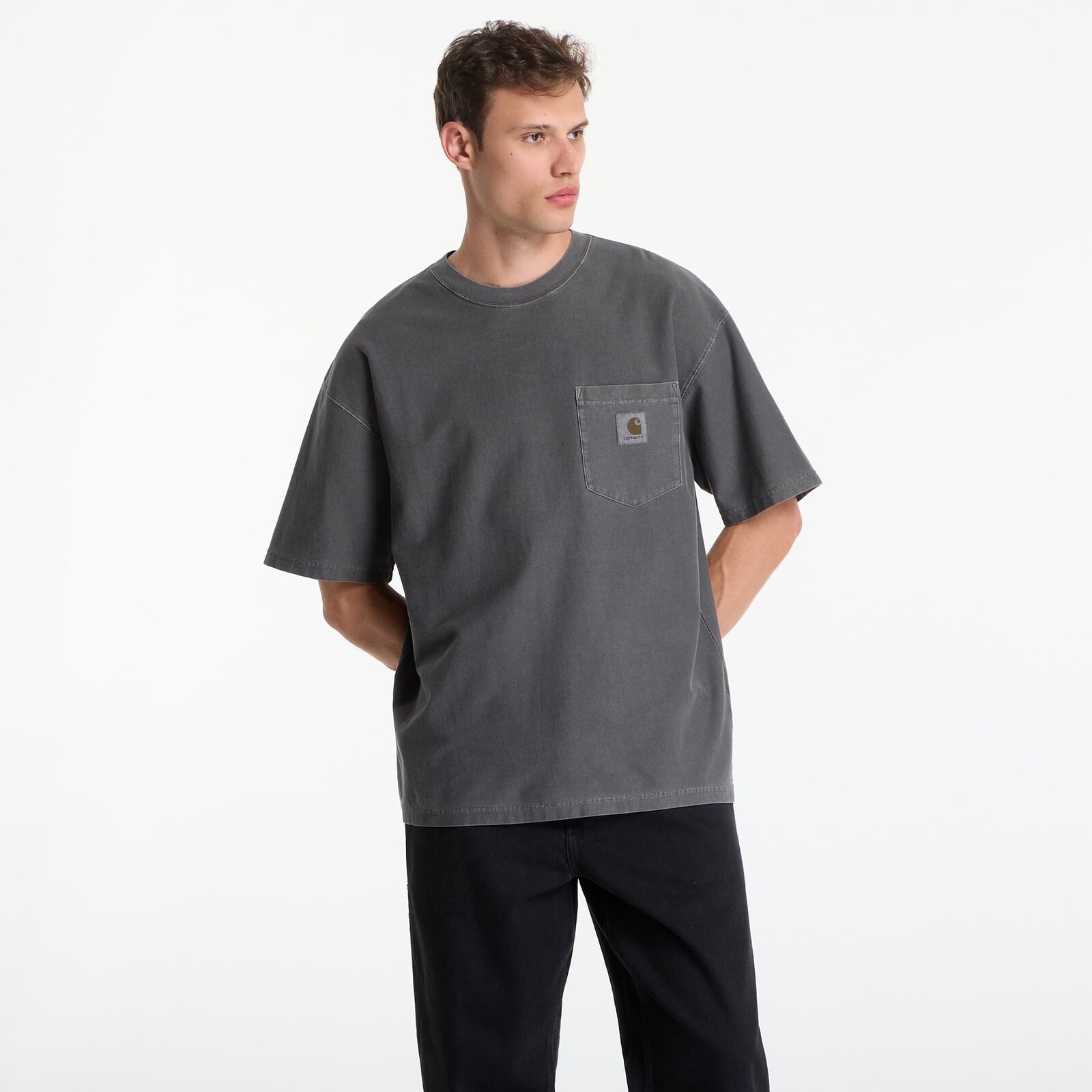 Tričko Carhartt WIP S/S Loose Pocket T-Shirt UNISEX Black Garment Dyed XL