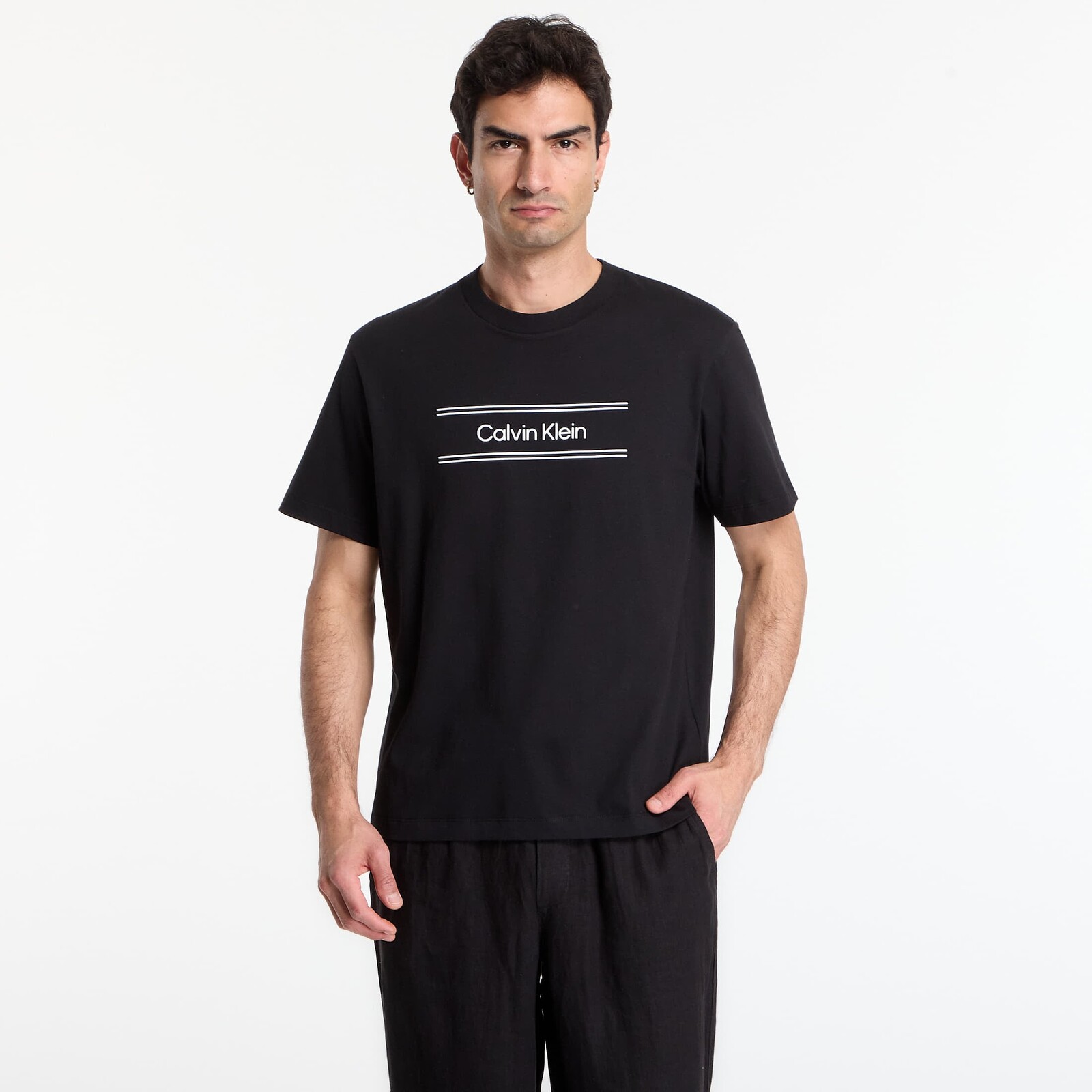 Tričko Calvin Klein Ss 20S Eu Spw Standard Graphic Tee Black M