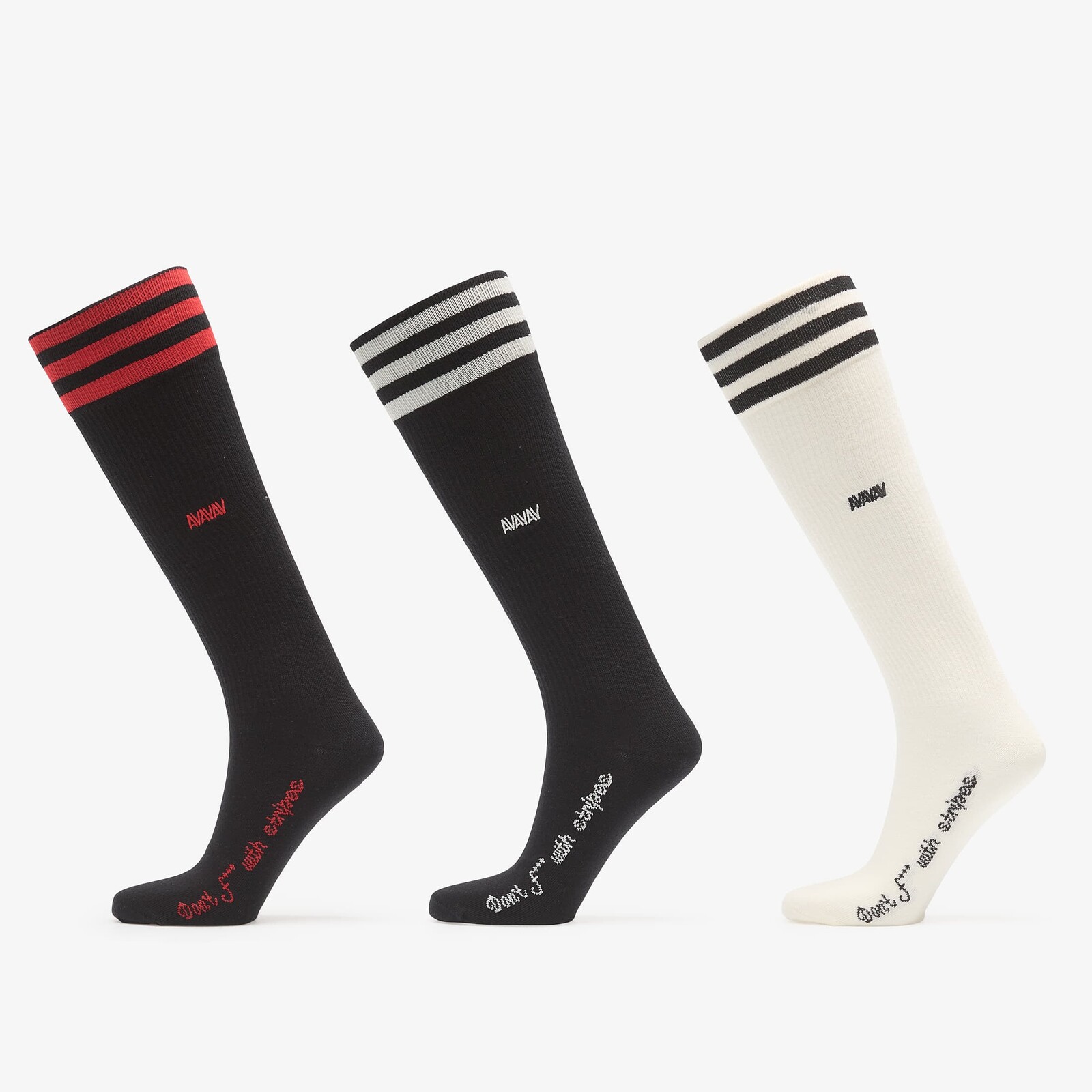 Ponožky adidas By Avavav Kneesocks 3-Pack Cream White/ Black/ Black S