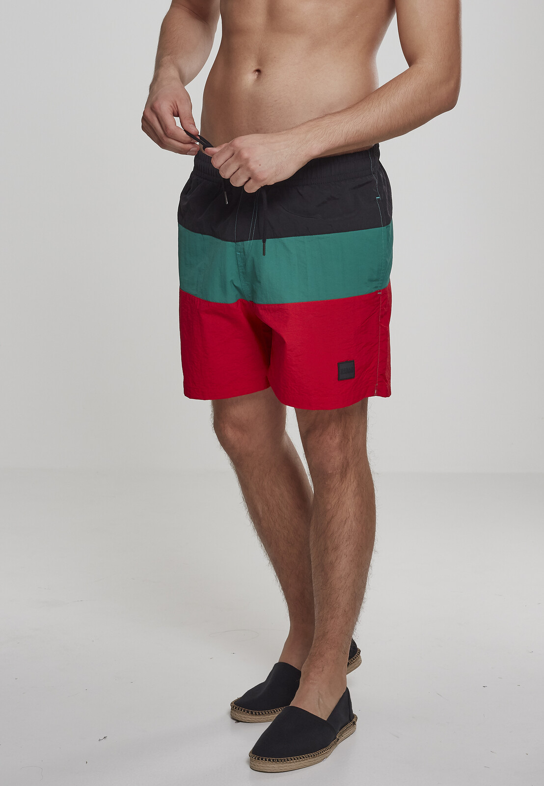 Men's Color Block Swimsuit Black/Green/Red