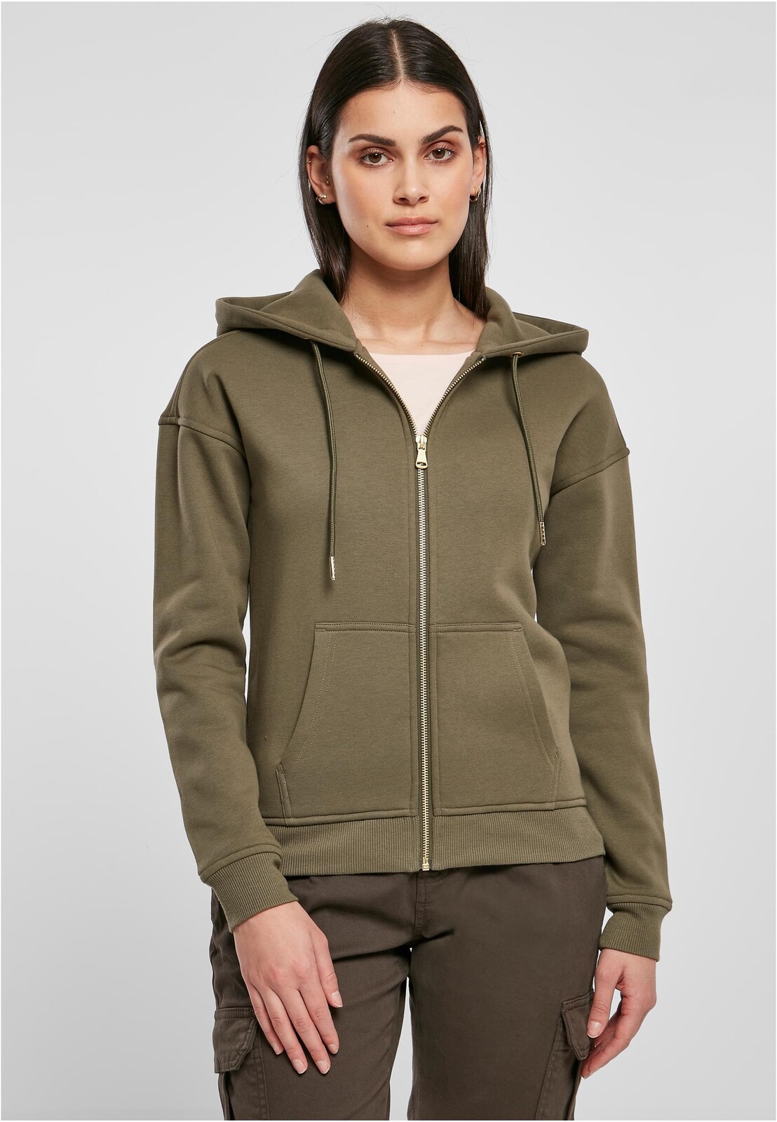 Women's Classic Olive Zipper Hoodie